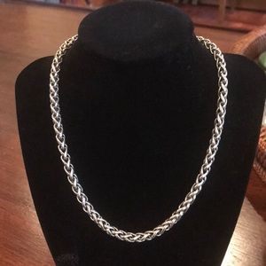 David Yurman sterling silver braided necklace